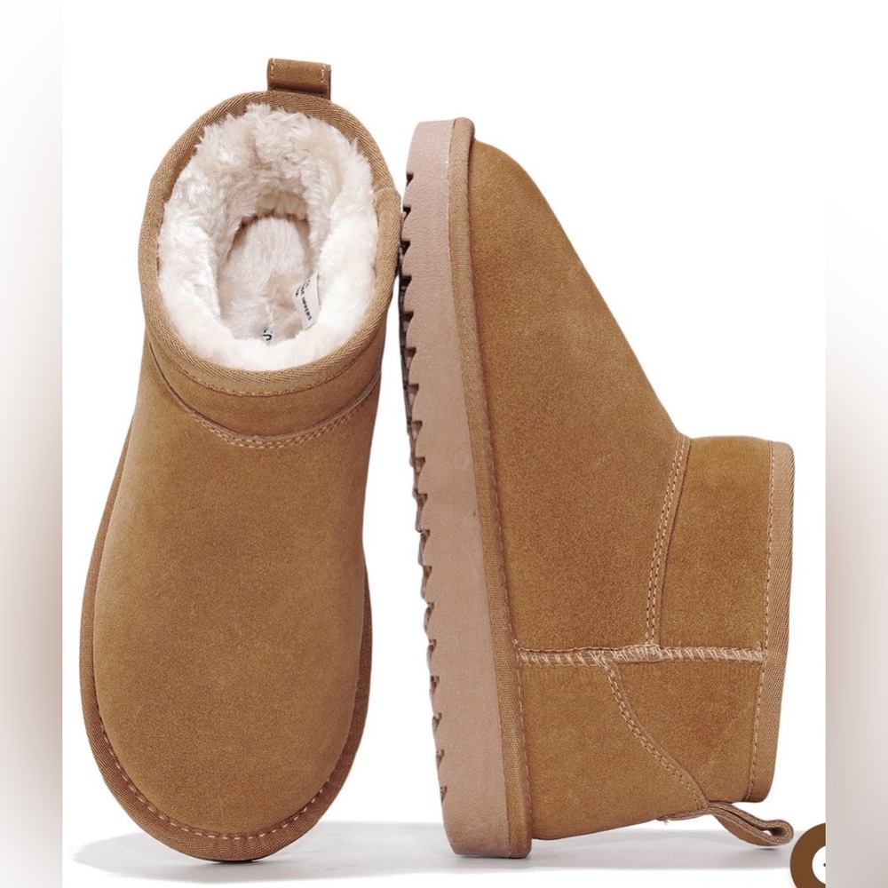 PROJECT CLOUD Hippy Women’s Ankle Boots 100% Genuine Suede in Chestnut